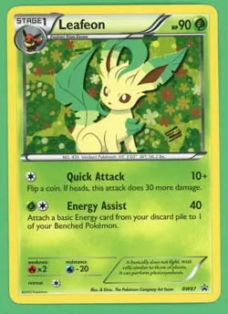 Leafeon Pokemon Black And White Promo Holo Rare BW87 - Image 1
