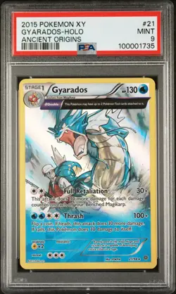 2015 Pokemon Xy Ancient Origins Gyarados #21 Ancient Origins PSA 9 - Image 1