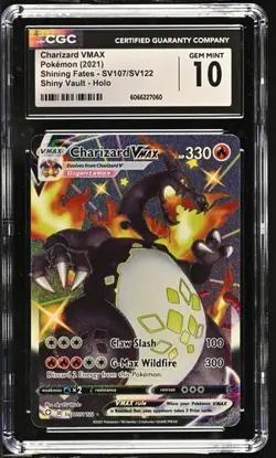 CGC 10 CHARIZARD VMAX SV107 SHINING FATES SWORD & SHIELD SHINY VAULT POKEMON - Image 1