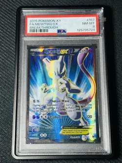 2015 POKEMON XY BREAKTHROUGH MEWTWO EX #157 FULL ART PSA 8 NM #113052498🔥 - Image 3