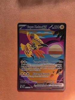 Pokemon TCG Tapu Koko EX Holo Card 247/182 Sv04: Paradox Rift - Image 1