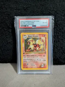 Pokemon 2000 Gym Challenge Blaine's Arcanine Holo 1st Edition #1 PSA 6 - Image 1