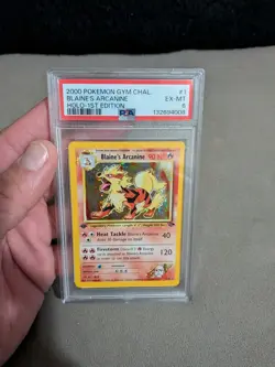 Pokemon 2000 Gym Challenge Blaine's Arcanine Holo 1st Edition #1 PSA 6 - Image 2