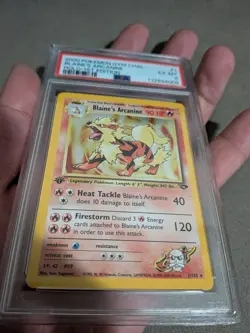 Pokemon 2000 Gym Challenge Blaine's Arcanine Holo 1st Edition #1 PSA 6 - Image 5