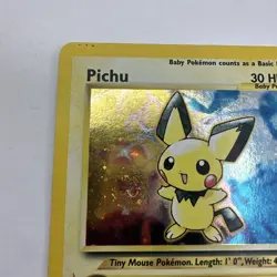 Pokemon TCG Pichu 12/111 Unlimited Holo Rare Neo Genesis Swirl - Image 2