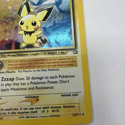 Pokemon TCG Pichu 12/111 Unlimited Holo Rare Neo Genesis Swirl - Image 5