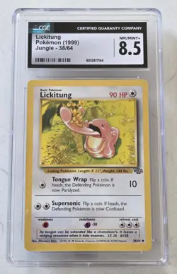 Graded CGC 8.5 Pokemon TCG Lickitung Jungle 38/64 Regular Unlimited Slab - Image 1