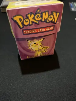 1998/1999 Zap! Pokemon Deck Box w/ Sleeves Pikachu & Mewtwo used - Image 1