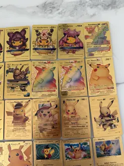 Pokemon Pikachu Cosplay & Classic Gold Foil Cards Set Of 32⚡⚡⚡⚡⚡ - Image 4