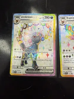 Pokemon Prismatic Evolutions - Umbreon EX Promo 176 & Espeon EX Promo 176 - Image 3