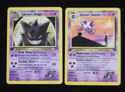 1st Edition Sabrina's Gengar 29 Sabrina's Haunter 55 Gym Challenge Pokemon Cards - Image 1