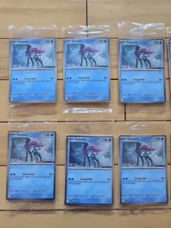 10x Pokemon TCG Phantasmal Flames Holo Promo Card EB Games Stamp Suicune SEALED - Image 2