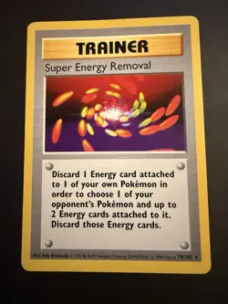 Pokemon TCG Super Energy Removal Base Set, Shadowless Rare Card 79/102 LP - Image 2