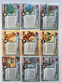 Pokemon Topps Cards Series 1 Black Logo COMPLETE SET 90/90 LP - Image 3