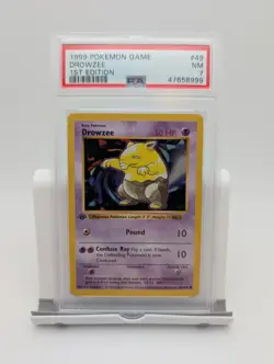 1999 Pokemon Game Drowzee 1st Edition PSA 7 NM Graded Vintage Card 49/102 - Image 1