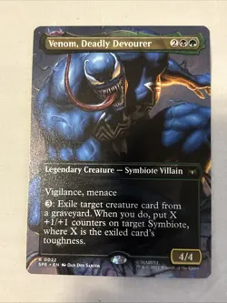 Venom, Deadly Devourer (Borderless) Marvel's Spider-Man: Eternal-Legal MTG Card - Image 1