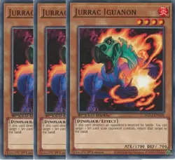 Yugioh - Jurrac Protops x 3 - 1st Edition NM - Free Holographic Card - Image 1