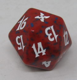Magic the Gathering Betrayers of Kamigawa Red Spindown Dice - Image 1