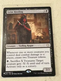 mtg non-foil Grim Hireling, the List rare tiefling rogue, unplayed - Image 1
