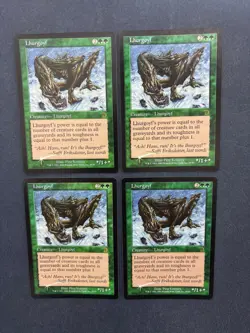 MTG 4X FOIL DECKMASTERS LHURGOYF MAGIC THE GATHERING CREATURE GREEN RARE - Image 3