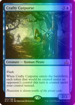MTG Magic the Gathering Crafty Cutpurse (33/219) Rivals of Ixalan LP FOIL - Image 1