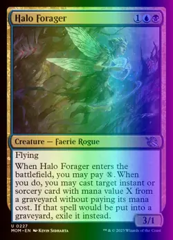 MTG Magic the Gathering Halo Forager (227/548) March of the Machine LP FOIL - Image 1