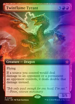 MTG Magic the Gathering Twinflame Tyrant (469/789) Foundations LP FOIL - Image 1