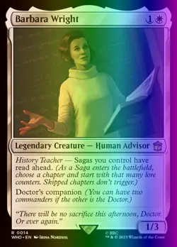 MTG Magic the Gathering Barbara Wright (14/1448) Doctor Who LP FOIL - Image 1