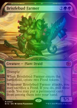 MTG Magic the Gathering Bristlebud Farmer (47/102) The Big Score LP FOIL - Image 1