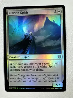 Clarion Spirit - [Foil] #6 NM/MINT Uncommon Kaldheim MTG - Image 1