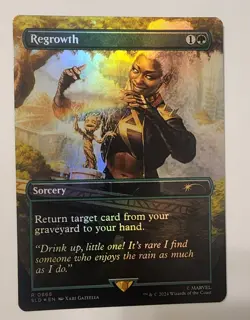 Mtg Secret Lair Marvel Regrowth NM Rainbow Foil - Image 1