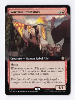 Wartime Protestors (Extended Art) 0375 (R) MTG Avatar: The Last Airbender (TLA) - Image 1