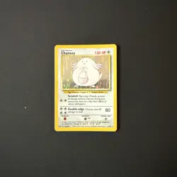 Pokemon TCG Chansey Base Set Holo Unlimited Rare Card 3/102 LP/NM Condition - Image 1