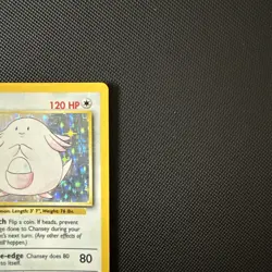 Pokemon TCG Chansey Base Set Holo Unlimited Rare Card 3/102 LP/NM Condition - Image 3