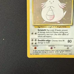 Pokemon TCG Chansey Base Set Holo Unlimited Rare Card 3/102 LP/NM Condition - Image 5