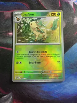 Pokemon Leafeon Poke Ball Pattern Prismatic Evolutions Holo #005/131 - Image 1