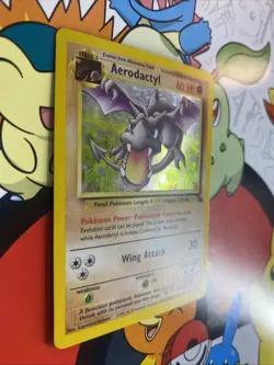 Aerodactyl 1/62 Fossil Holo Pokemon TCG LP/MP - Image 2