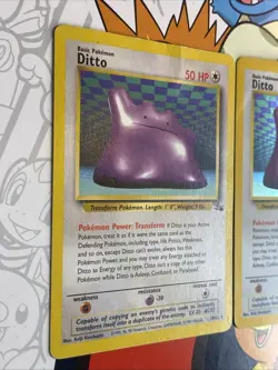 Pokemon TCG Ditto 3/62, 18/62 Fossil Unlimited Holo & Reg Rare, LP/MP Condition - Image 4