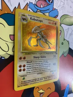 Pokemon TCG Kabutops Fossil 9/62 Holo Unlimited Holo Rare LP Nintendo Vintage - Image 2