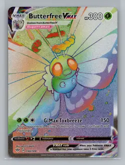 Pokemon Darkness Ablaze Butterfree VMAX Secret Rainbow Rare - NM #190/189 10865 - Image 1