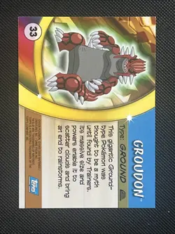 Groudon #33 Pokemon Topps Advanced Challenge 2004 LP - Image 2