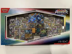 5x Pokemon TCG Prismatic Evolutions Lucario ex & Tyranitar ex Premium Collection - Image 1