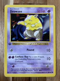 Pokemon TCG - Drowzee Base Set Shadowless 1st Edition 49/102 - Image 1