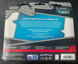 ?? Pokemon TCG Scarlet & Violet 10.5 Black Bolt 3pk Sticker New Sealed - Image 2