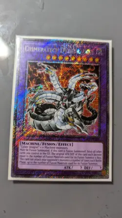 Yugioh - Chimeratech Overdragon Platinum Secret Rare RA03-EN166, NM, 1st Ed - Image 1