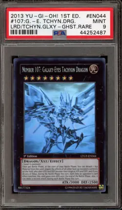 Yu-Gi-Oh! Number 107: Galaxy-Eyes Tachyon Dragon 1st Ed Ghost LTGY-EN044 PSA 9 - Image 1