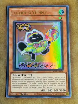 Yugioh Lollipo Yummy JUSH-EN018 Ultra Rare 1st Ed NM - Image 1