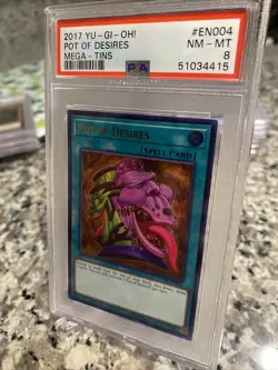 YuGiOh POT OF DESIRES #CT14-EN004 ULTRA RARE 🔥PSA 8NM🔥 LIMITED EDITION-2017 - Image 3