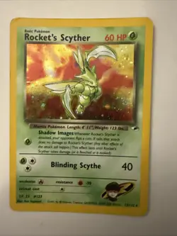Rocket's Scyther 13/132 Gym Heroes 2000 Holo Rare WOTC Pokemon Card TCG LP/MP - Image 1