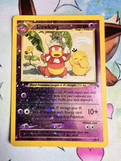 Pokemon Slowking 14/18 Southern Islands Reverse Holo Vintage Card LP WITH SWIRL - Image 1